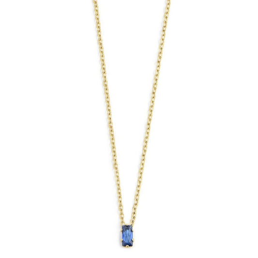 2cn0048g-b Collana con cristallo baguette colore blu