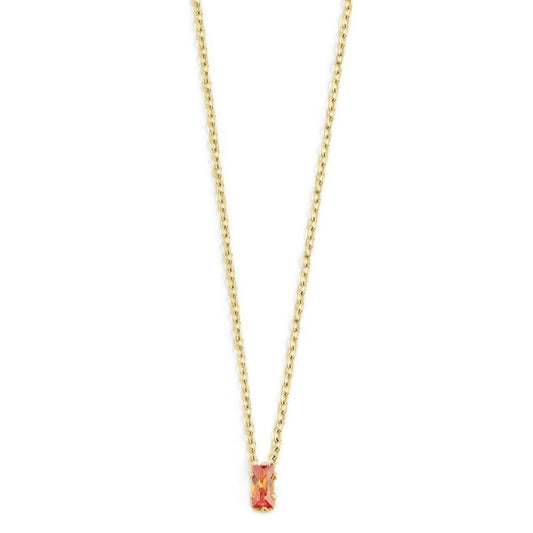 2cn0048g-h Collana con cristallo baguette colore arancione