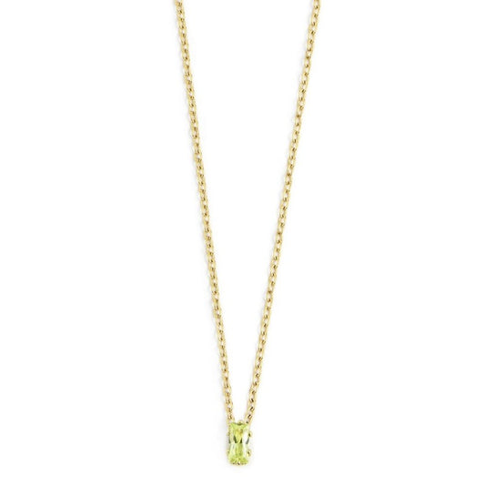 2cn0048g-v Collana con cristallo baguette colore verde