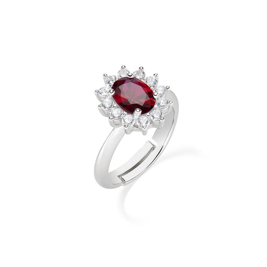 Anello Adattabile Royal Lady Zircone Rubino