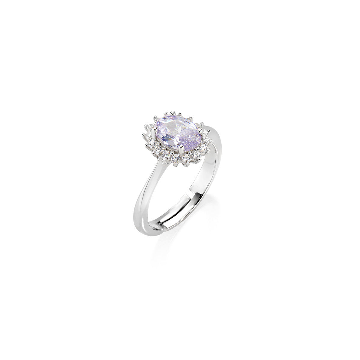 Anello Mini Royal Lady con Zircone Lillà