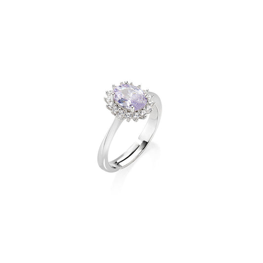Anello Mini Royal Lady con Zircone Lillà