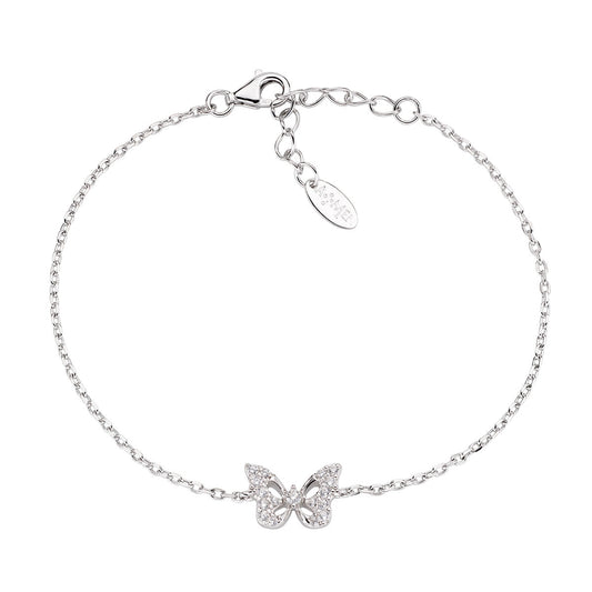 Bracciale Farfalla in Argento con Zirconi