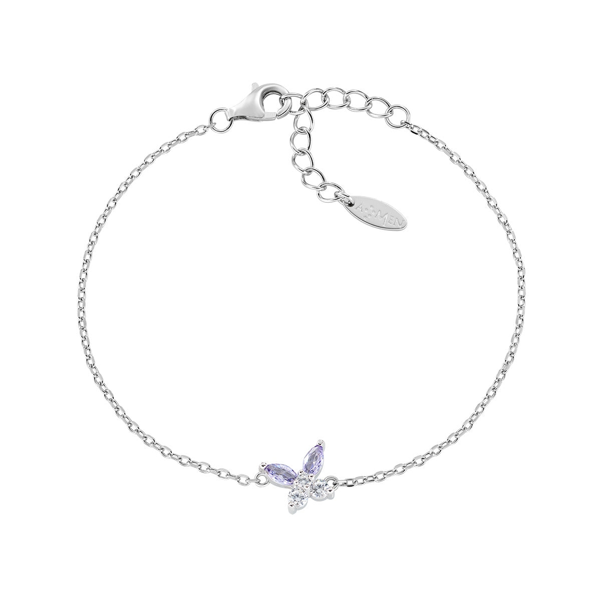 Bracciale Petali Lilla in Argento