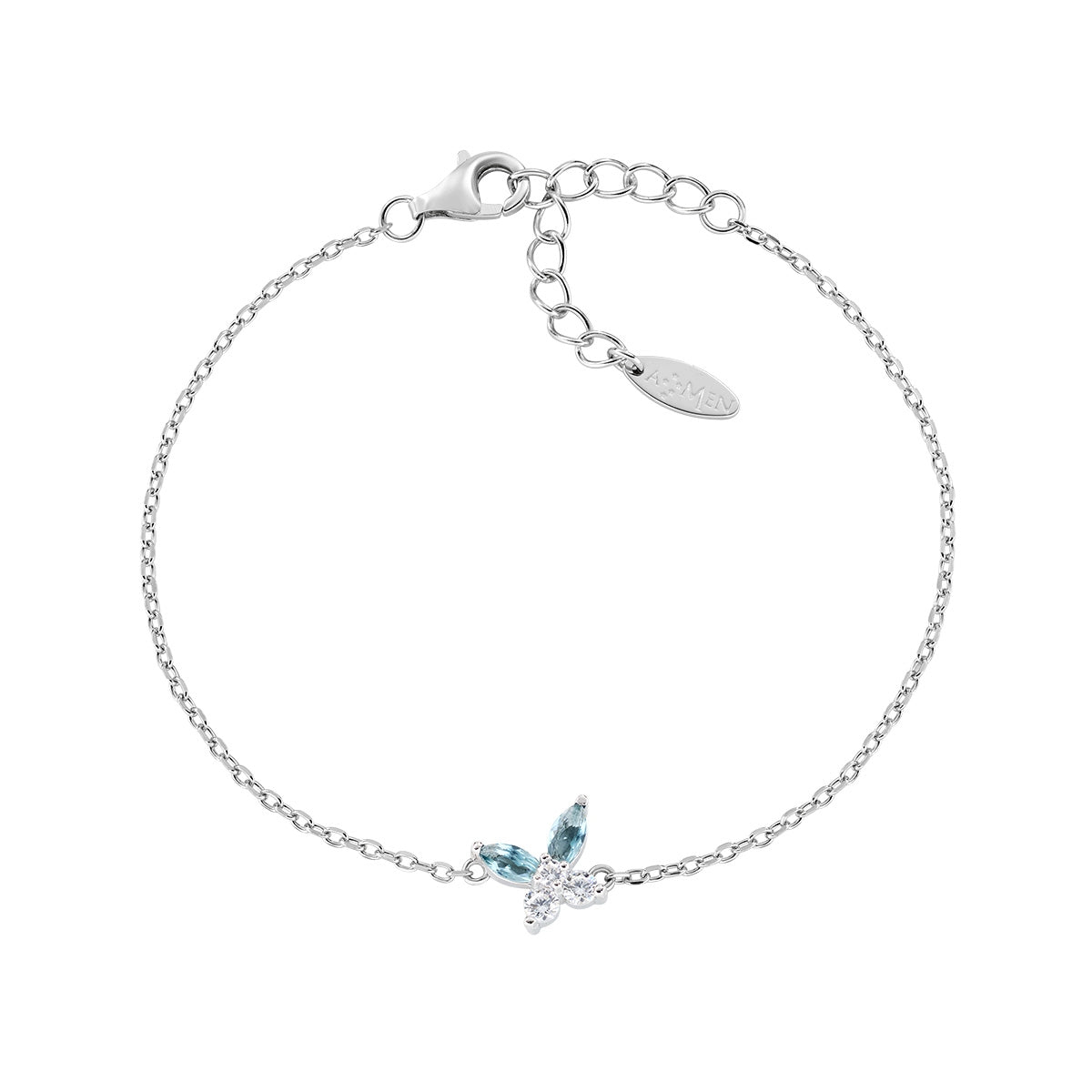 Bracciale Petali Blu London in Argento