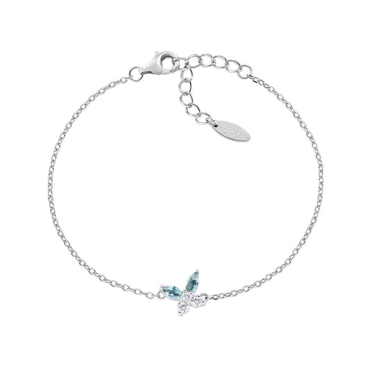 Bracciale Petali Blu London in Argento