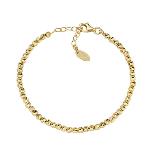 Bracciale Dorato Riflessi di Luce con Sfere Diamantate