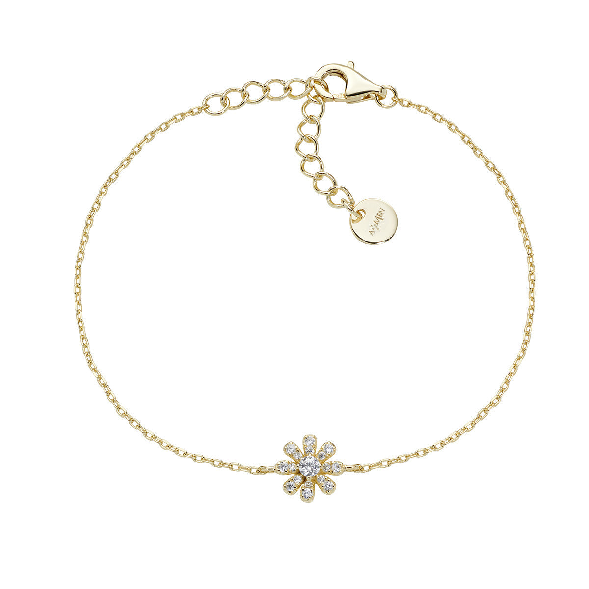 Bracciale Mini Margherita Pavé Dorato