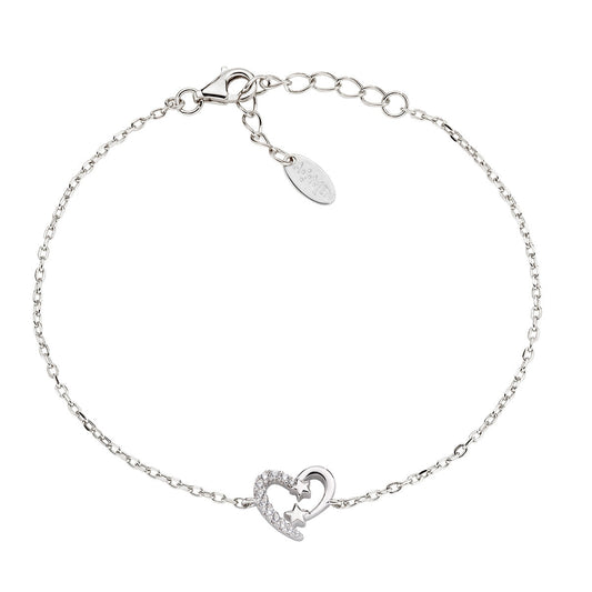 Bracciale Cuore e Stelle con Zirconi