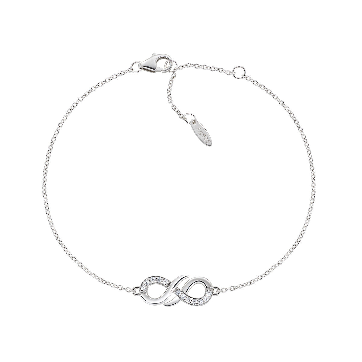 Bracciale Amore Infinito con Zirconi in Argento