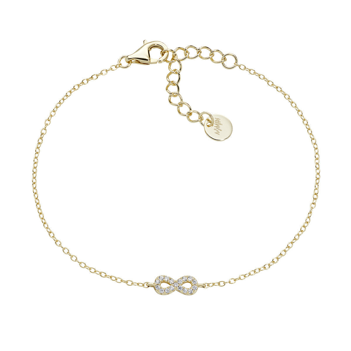 Bracciale Mini Infinito Pavé Dorato