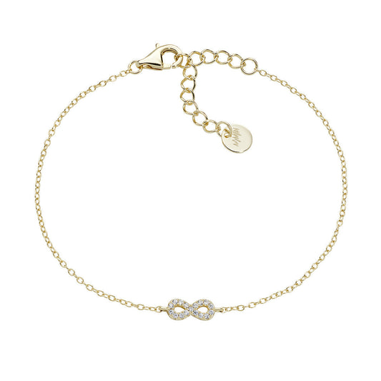 Bracciale Mini Infinito Pavé Dorato