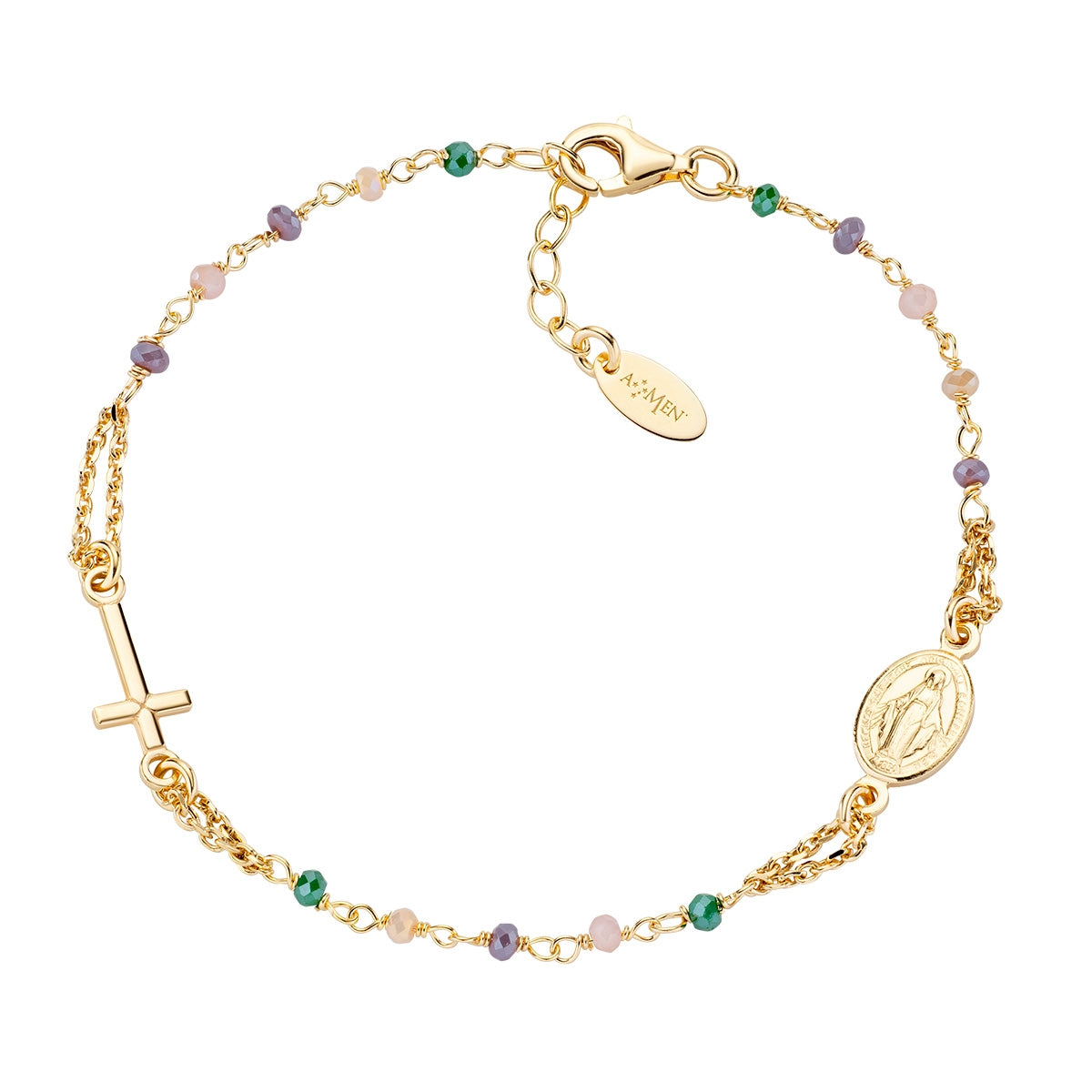 Bracciale Rosario Cristalli Multicolor