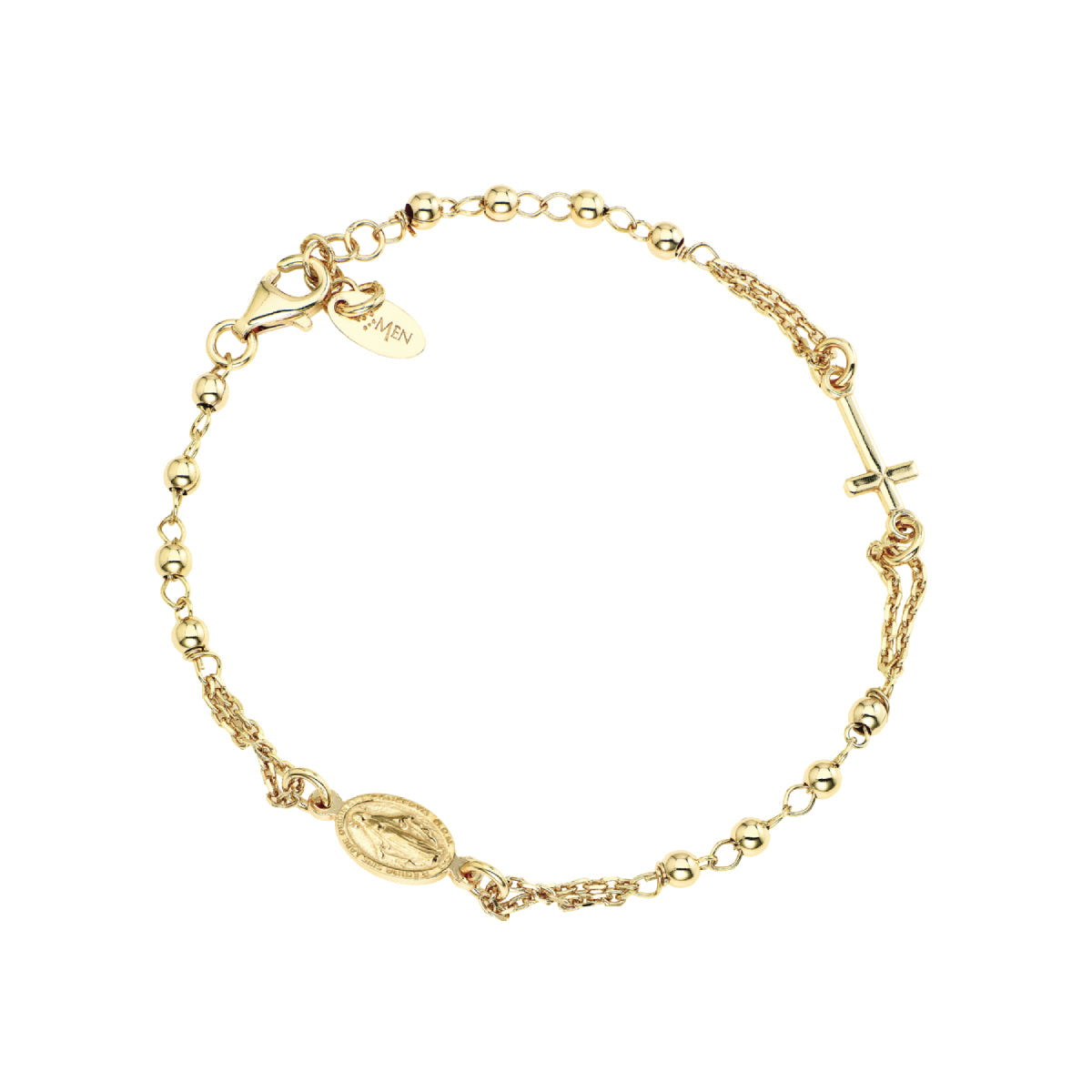 Bracciale Rosario Dorato con Grani 2 mm