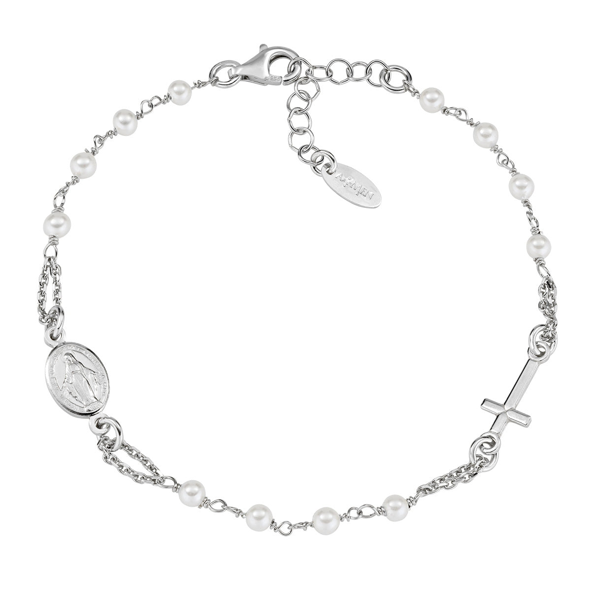 Bracciale Rosario con Perle di Cristallo