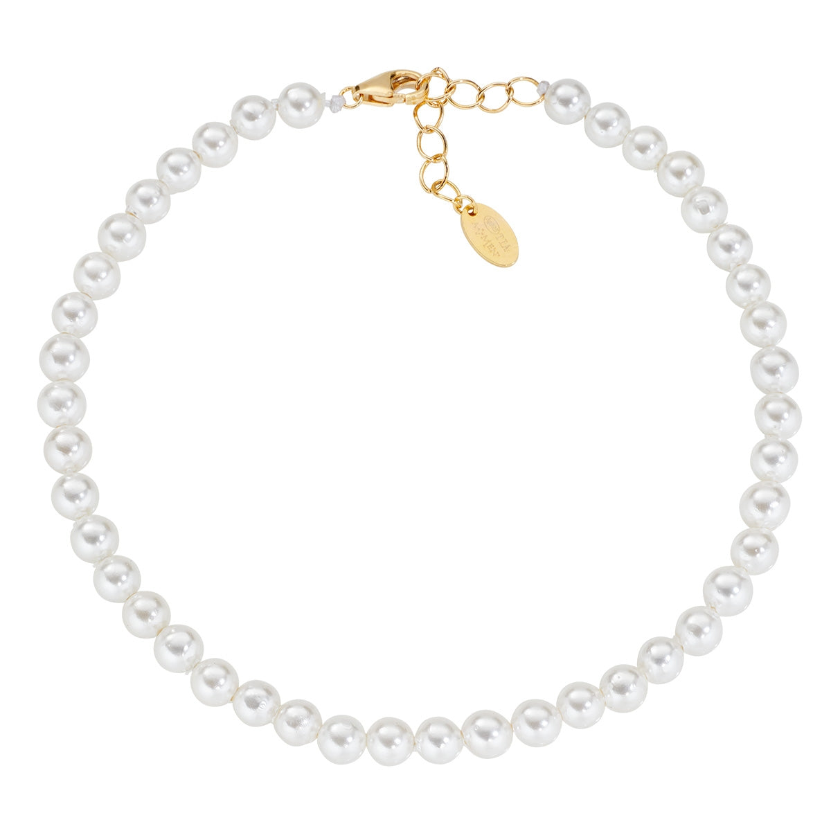 Bracciale con Perle di Cristallo 6 mm