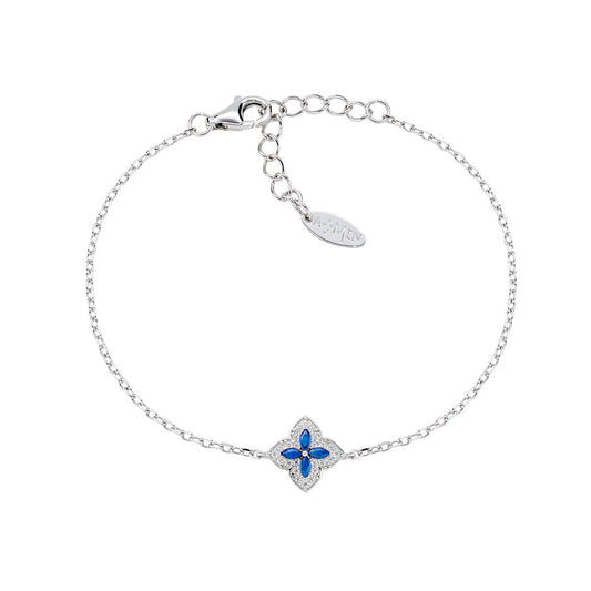 Bracciale Portofino in Argento con Zirconi Blu