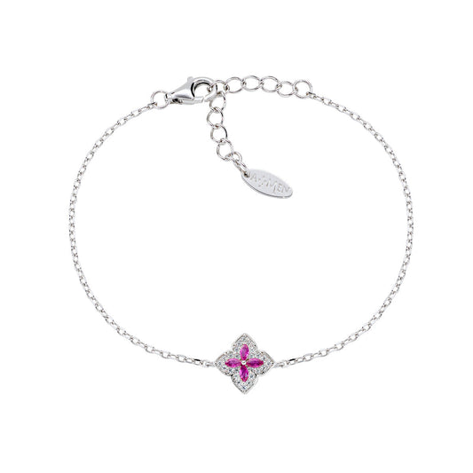 Bracciale Portofino in Argento con Zirconi Rubino