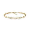 Carica l'immagine nel visualizzatore della galleria, Bracciale Dorato con Zirconi e Dettagli Geometrici
