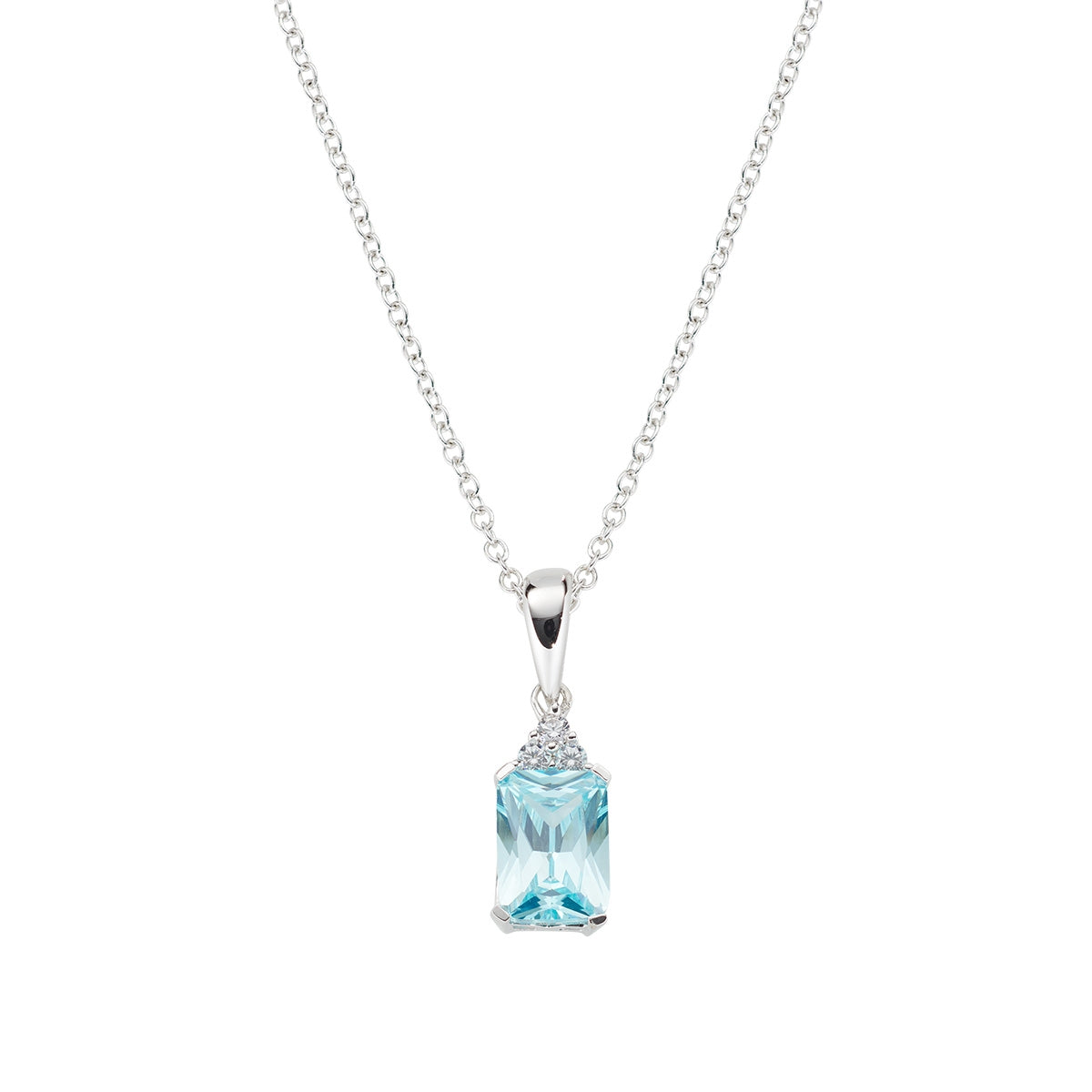 Collana Princess con Zirconi Acqua marina e Bianchi
