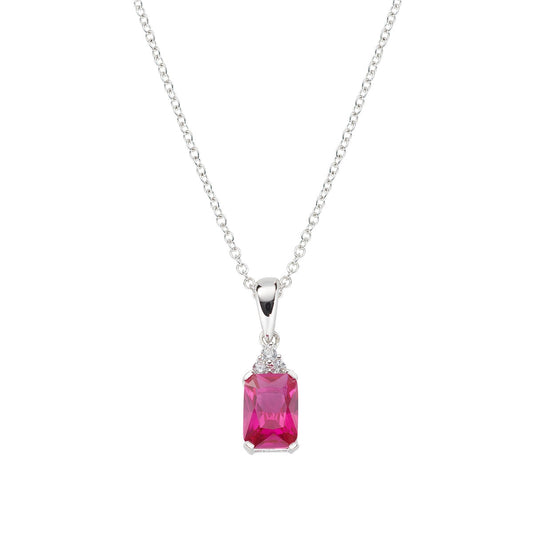 Collana Princess con Zirconi Rubino e Bianchi