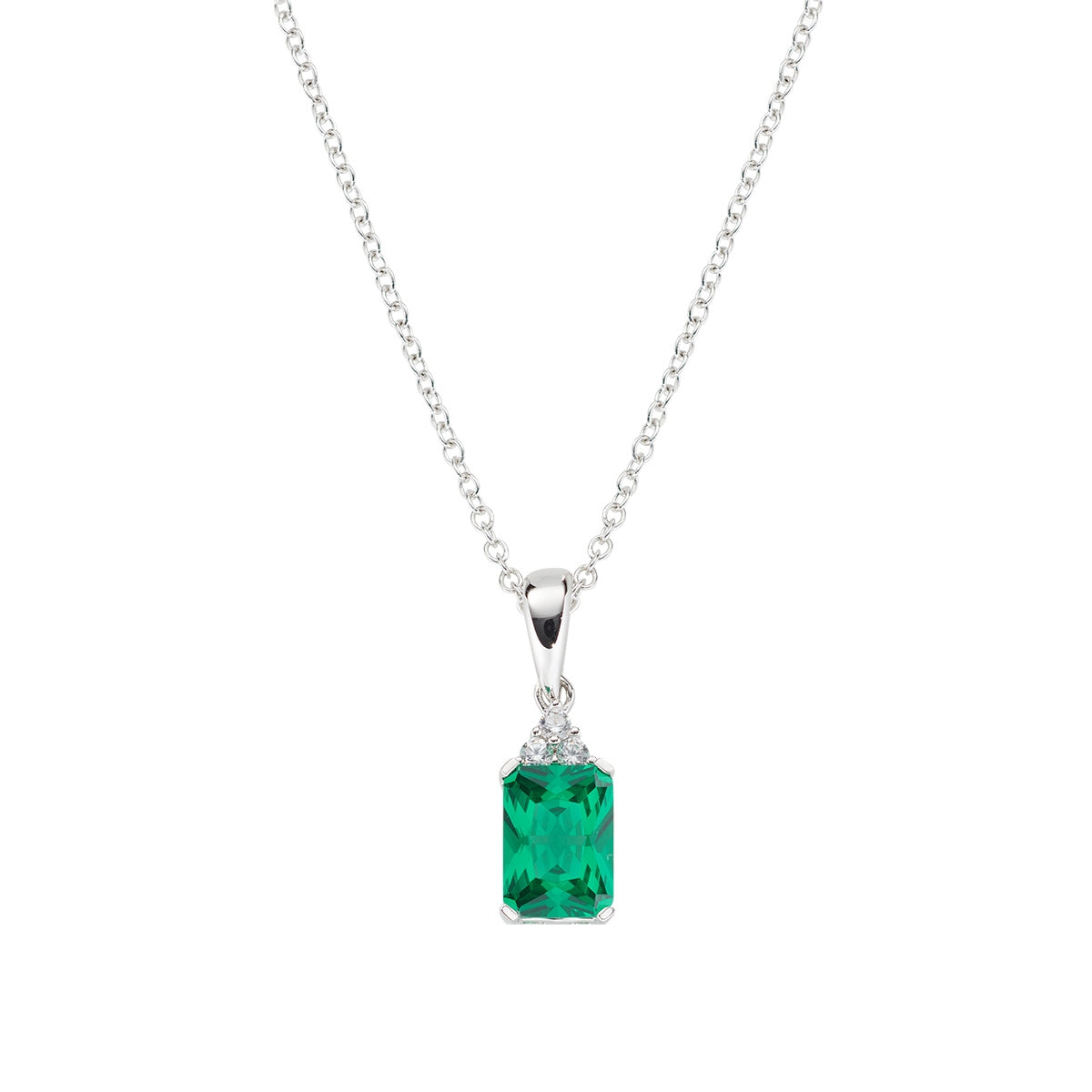 Collana Princess con Zirconi Verdi e Bianchi