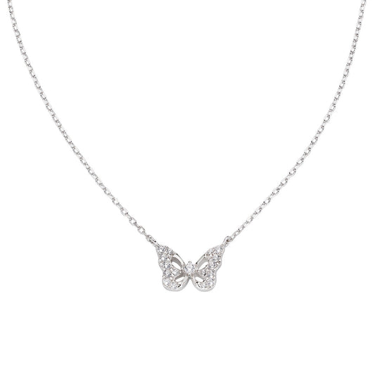 Collana Farfalla in Argento con Zirconi