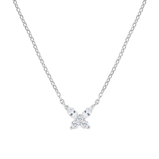 Collana Petali Bianca in Argento