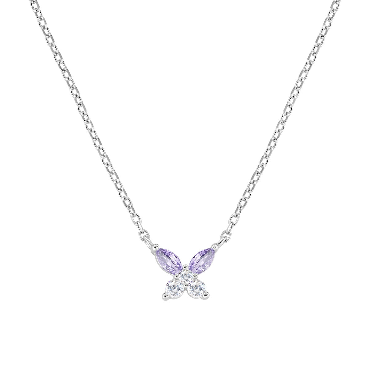 Collana Petali Lilla in Argento