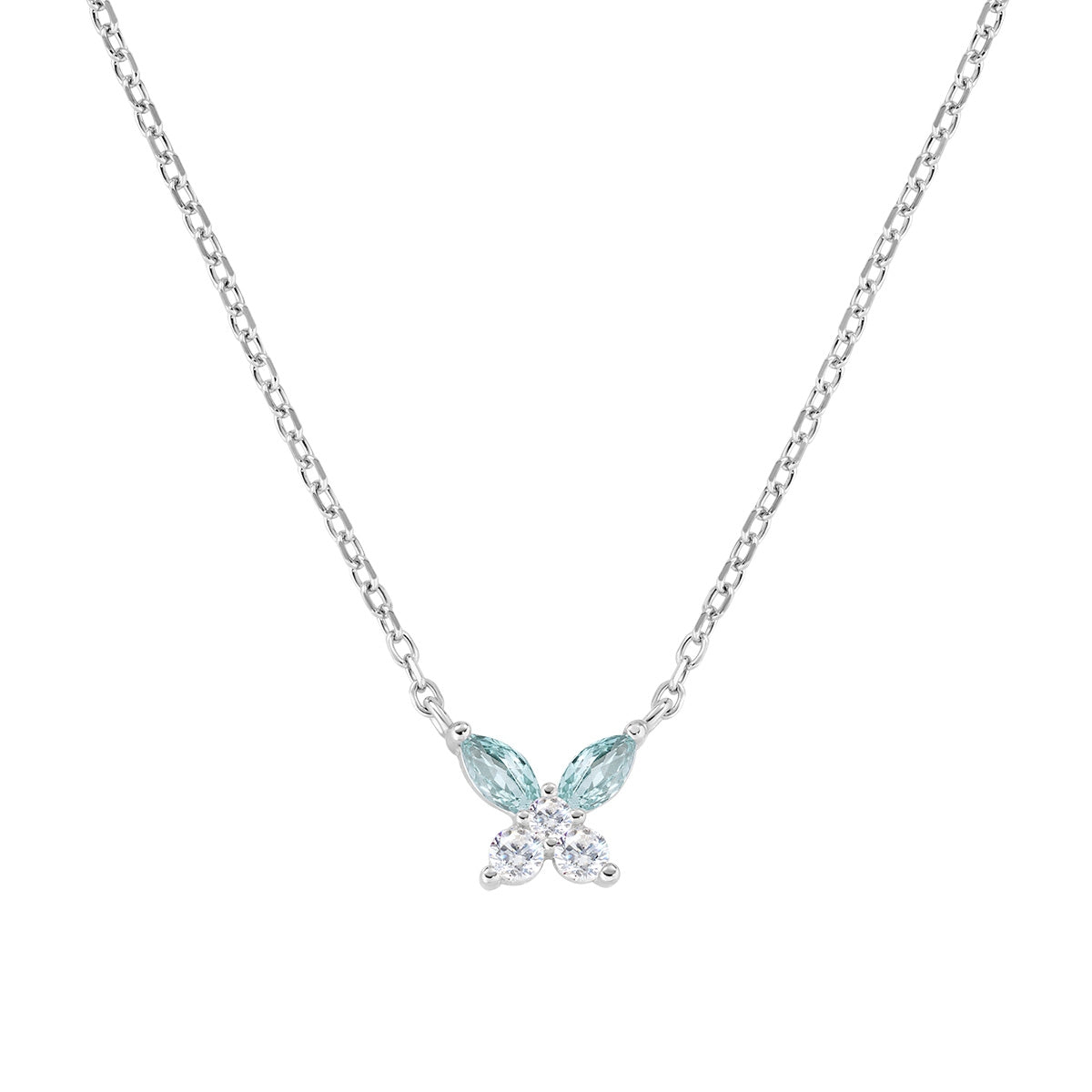 Collana Petali Blu London in Argento