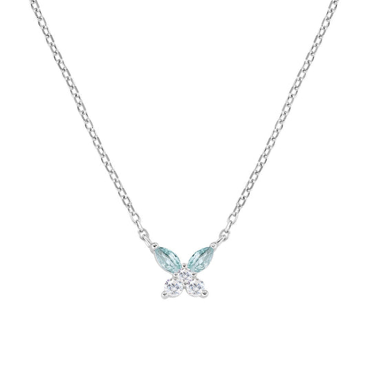 Collana Petali Blu London in Argento