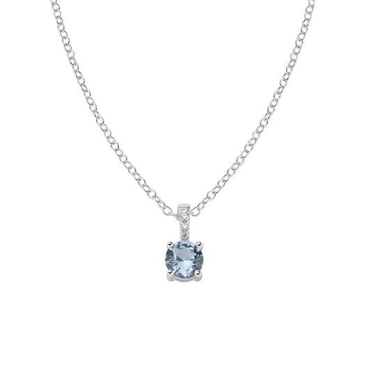 Collana Punto Luce Acqumarina