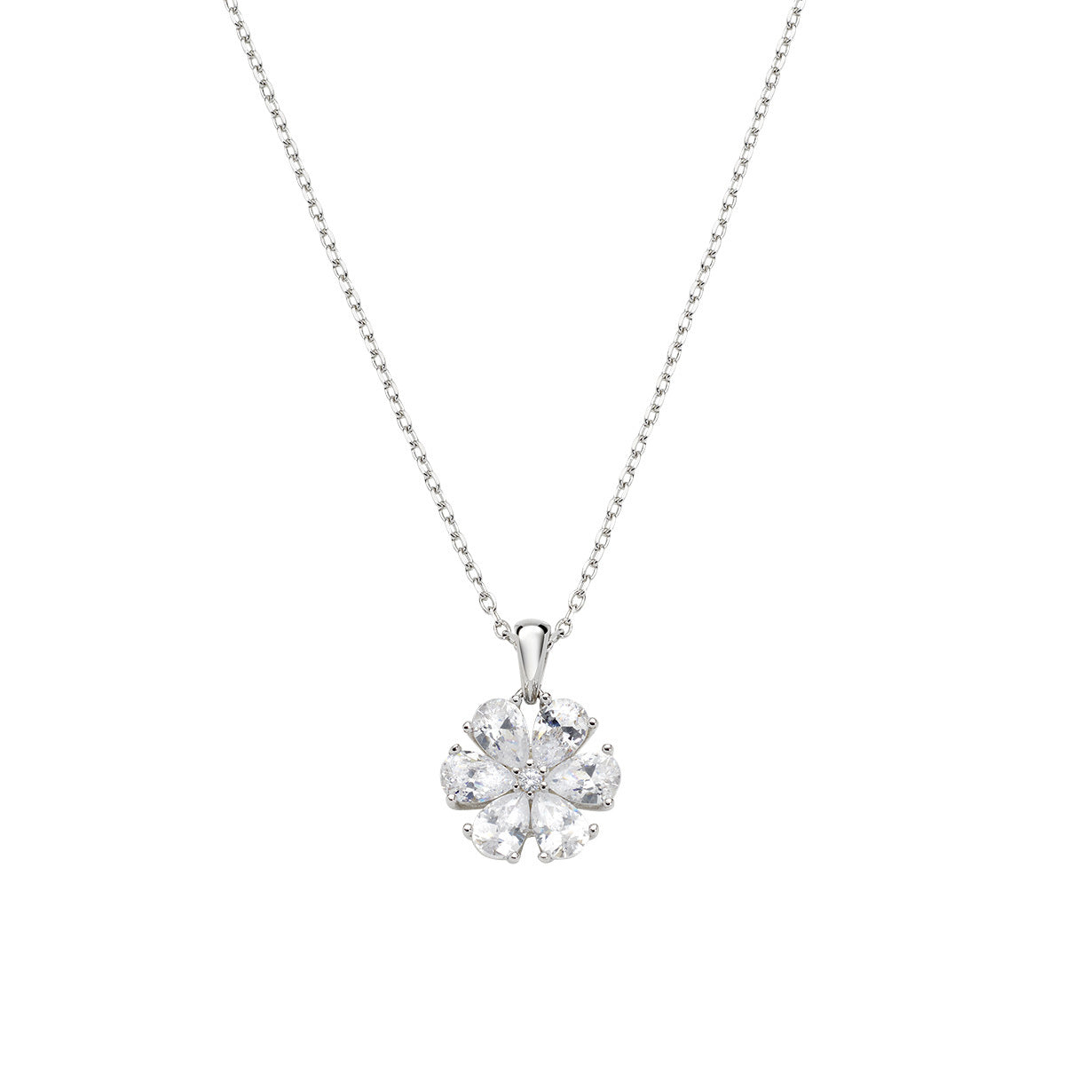 Collana Stardust con Margherita di Zirconi Bianchi