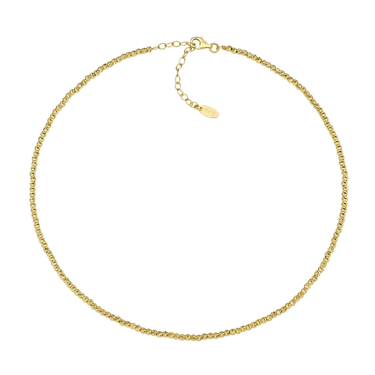 Collana Dorata Riflessi di Luce con Sfere Diamantate