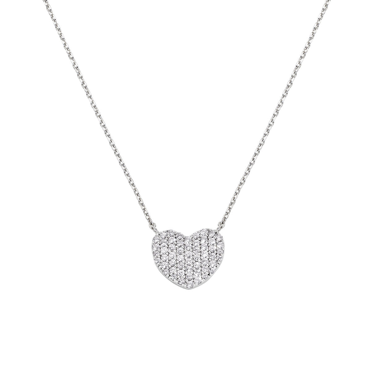 Collana Cuore Flat Pavé