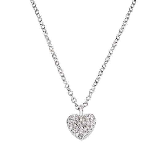 Collana "Cuore" in Argento con Zirconi