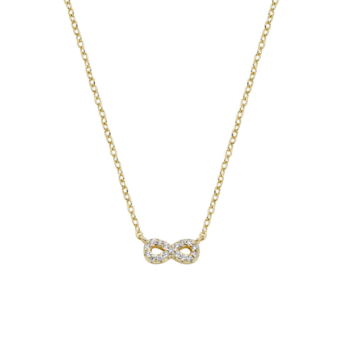 Collana Mini Infinito Pavé Dorata