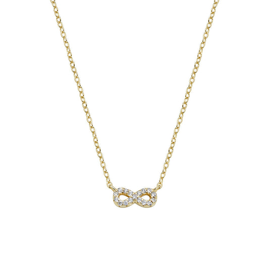 Collana Mini Infinito Pavé Dorata