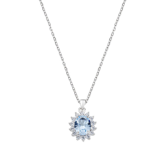 Collana Royal Lady Zircone Acquamarina