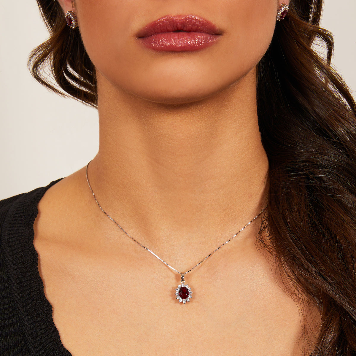 Collana Royal Lady Zircone Rubino