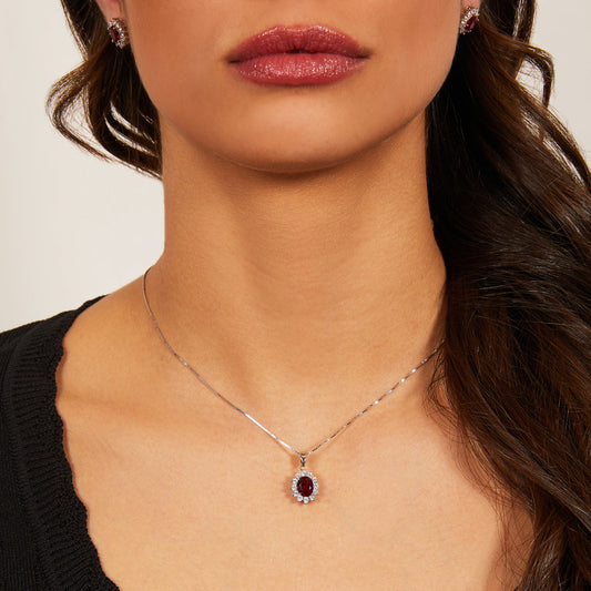 Collana Royal Lady Zircone Rubino