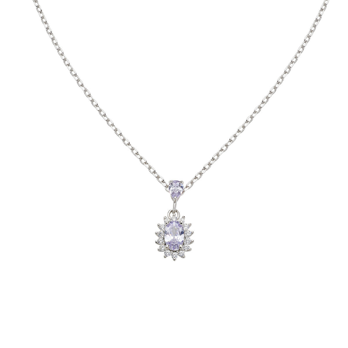 Collana Mini Royal Lady con Zircone Lillà