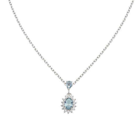 Collana Mini Royal Lady con Zircone Blu London