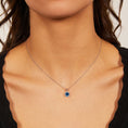 Carica l'immagine nel visualizzatore della galleria, Collana Diamond con Zircone tondo Blu
