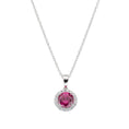 Carica l'immagine nel visualizzatore della galleria, Collana Diamond con Zircone tondo Rubino
