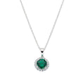 Carica l'immagine nel visualizzatore della galleria, Collana Diamond con Zircone tondo Verde
