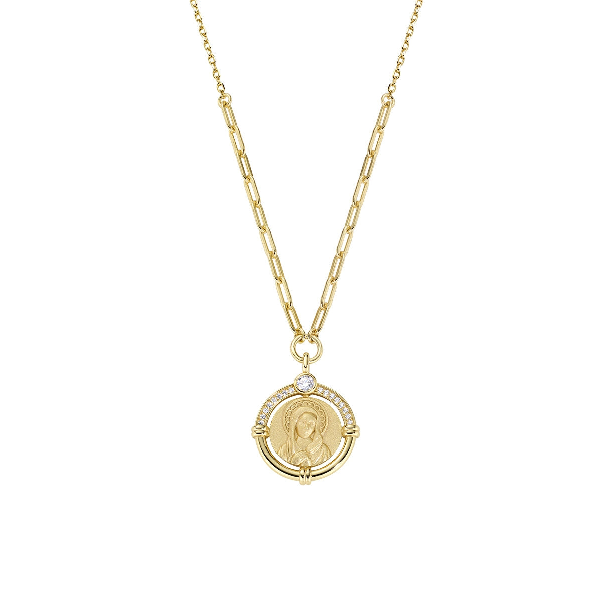 Collana Madonna Regina del Cielo Dorata
