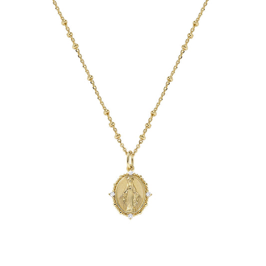 Collana Medaglia Luce Miracolosa Dorata