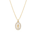 Carica l'immagine nel visualizzatore della galleria, Collana mini Medaglia Miracolosa smaltata Bianco Perla
