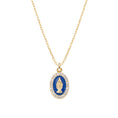 Carica l'immagine nel visualizzatore della galleria, Collana mini Medaglia Miracolosa smaltata Blu
